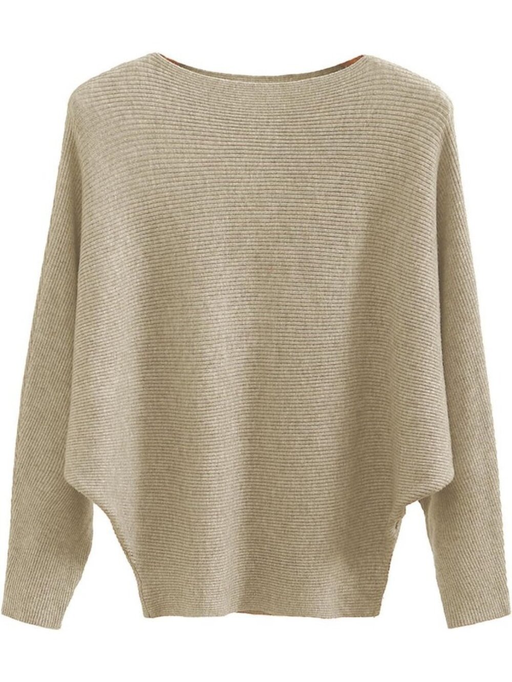 Cozy Boat Neck Batwing Dolman Knit Sweater Pullover for Women - Stylish & Comfy
